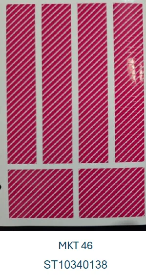 Sterimark MKT046 Marcador Instrumental Listrado Branco Fundo Rosa