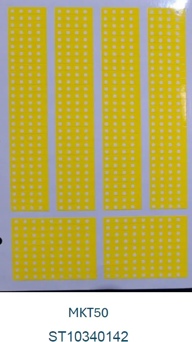 Sterimark MKT050 Marcador Instrumental Amarelo Bolinha Branca