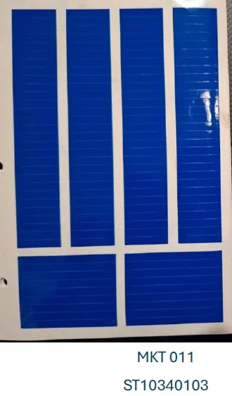 Sterimark MKT011 Marcador Instrumental Liso Azul 134 Tiras