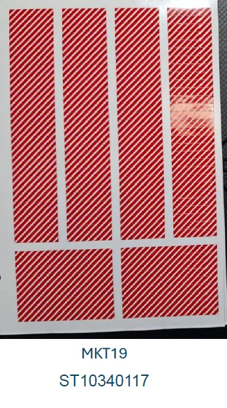 Sterimark MKT019 Marcador Instrumental Listrado Branco/Vermelho 134 Tiras