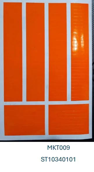 Sterimark MKT009 Marcador Instrumental Liso Laranja 134 Tiras