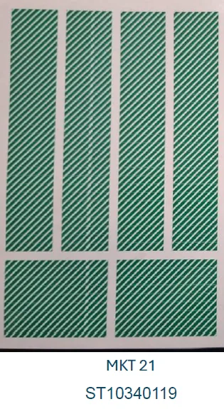 Sterimark MKT021 Marcador Instrumental Listrado Branco/Verde 134 Tiras
