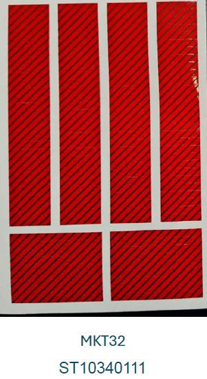 Sterimark MKT032 Marcador Instrumental Listrado Preto/Vermelho 134 Tiras