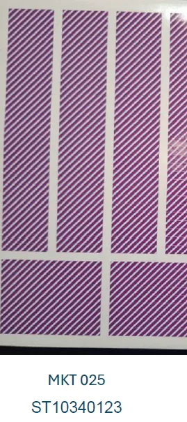 Sterimark MKT025 Marcador Instrumental Listrado Branco/Roxo 134 Tiras