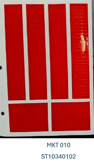 Sterimark MKT010 Marcador Instrumental Liso Vermelho 134 Tiras