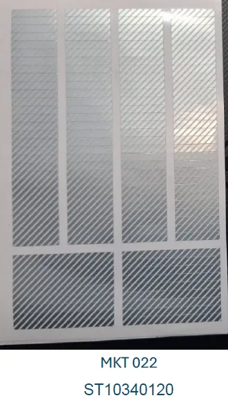 Sterimark MKT022 Marcador Instrumental Listrado Branco/Prata 134 Tiras