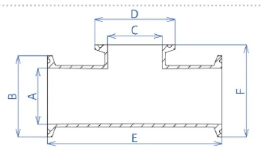 Conector T Manômetro Tri-Clamp