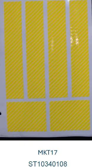 Sterimark MKT017 Marcador Instrumental Listrado Branco/Amarelo 134 Tiras