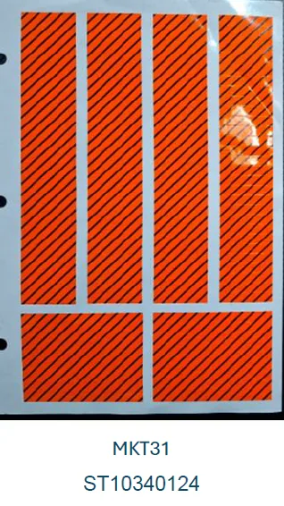 Sterimark MKT031 Marcador Instrumental Listrado Preto/Laranja 134 Tiras