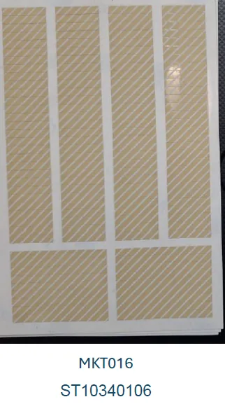 Sterimark MKT016 Marcador Instrumental Listrado Branco/Bege 134 Tiras